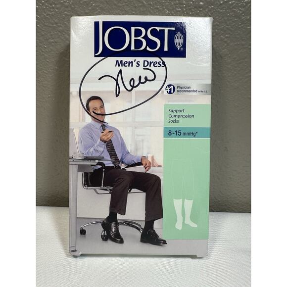 JOBST men's Dress 8-15 mmHg Knee High Support Socks Size L Large Compression - Picture 1 of 7